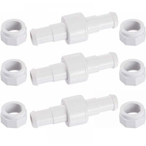 Juego de conectores de manguera de jardín giratorios D20 de 3 piezas con 6 puntas D15, compatibles con el robot de limpieza de piscinas Zodiac Polaris 180 280 380