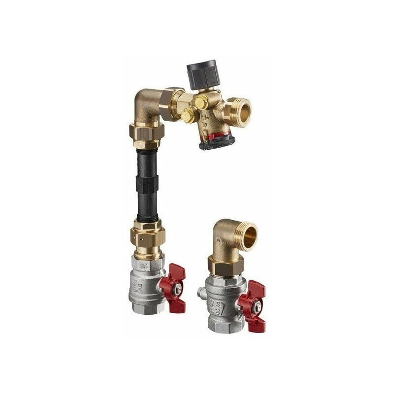 

Oventrop - Juego de conexión para contador de calor con Cocon QTZ, forma de esquina, DN 25180-1300 l / h