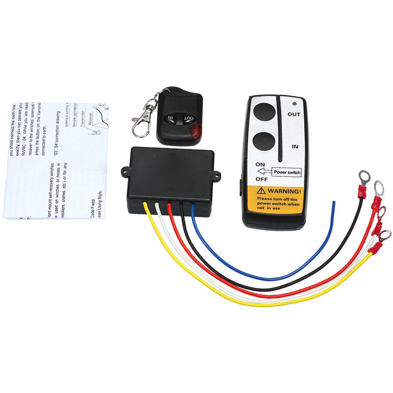 

Happyshopping - Juego de control remoto inalambrico de cabrestante de control remoto 12V / 15A para cabrestante de camion Jeep ATV