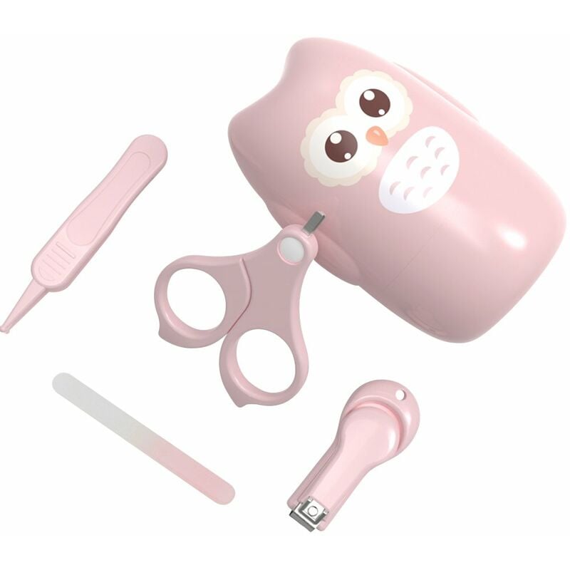 

Juego de cortaunas para bebes con caja de almacenamiento de buhos Cortaunas para recien nacidos Tijeras Lima Pinzas Juego de cuidado de unas para