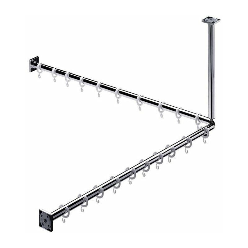

Juego de cortina de ducha EMCO System 2 1000 mm cromo