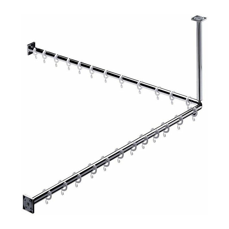 

Juego de cortina de ducha System 2 1200 mm cromo - Emco