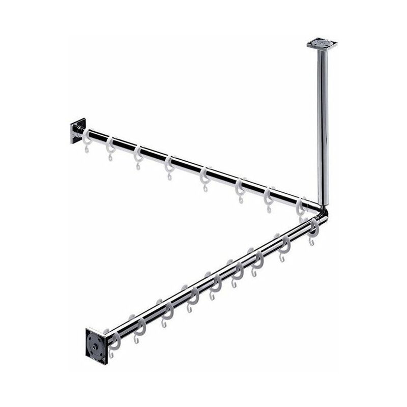 

Juego de cortina de ducha SYSTEM 2 800mm cromo
