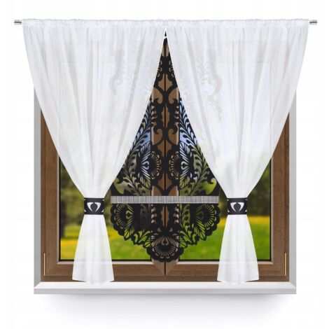 Juego de cortinas modernas P17 para sala de estar y dormitorio, elegante separador de ambientes 400x145