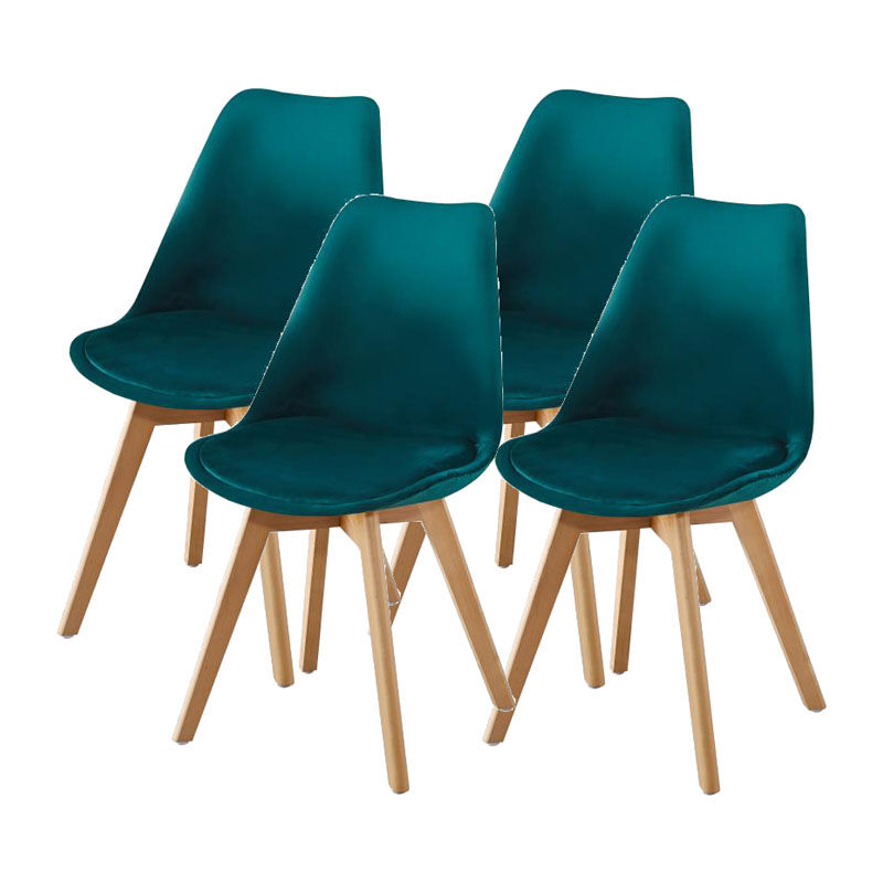 Juego de cuatro sillas escandinavas fream verde esmeralda - Verde esmeralda