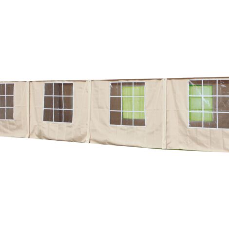 Juego de cubiertas laterales para Big Royal Gazebo YF5005S Blanco