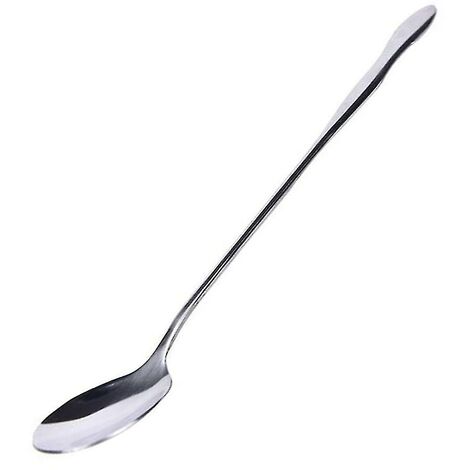 Juego de cubiertos de acero inoxidable de 6 piezas, cuchara larga para bebidas, 20 cm, cóctel