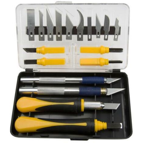 Juego de cuchillas y cinceles de precisión DREL, 22 piezas, ideal para trabajos manuales finos, cortes detallados, bricolaje y modelismo, alta precisión y durabilidad