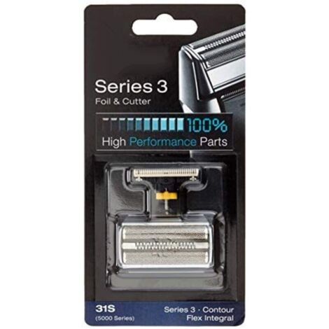 Juego de cuchillas y lámina Braun 31S color plata para afeitadora eléctrica-Producto compatible