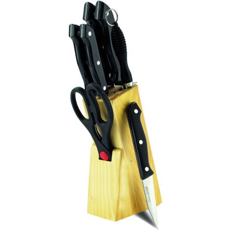 Juego de cuchillos, juego completo de 8 piezas en bloque con soporte MAESTRO MR-1402