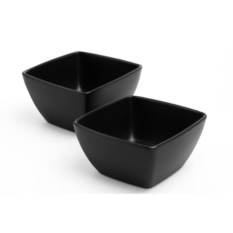 Juego de cuencos de cristal Set 100% Vaso para beber Negro