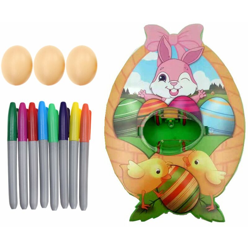 

Juego de decoracion de huevos de Pascua Pascua DIY Huevos pintados Juego de pintura Huevos Spin Machine DIY Craft
