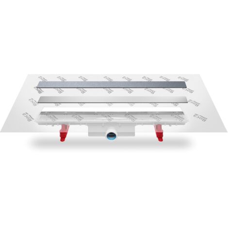 Juego de desagüe con soporte y tela geotextil premontada IN-DRAIN X3 - ROCA Medidas: 850x50 mm