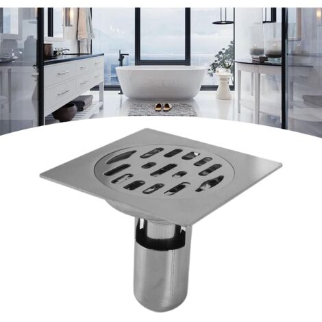Juego de desagüe cuadrado para piso [Juego de desagüe cuadrado para piso] Acero inoxidable 11 cm/4.3 pulgadas Antiobstrucción Inodoro [Juego de desagüe cuadrado para piso]