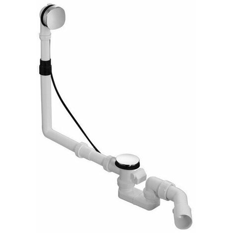 Juego de desagüe y rebose Duravit Quadroval 790293, cromo - 790293000001000