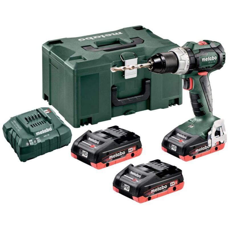 

Metabo - Juego de taladro atornillador a batería BS 18 LT BL de 18 V | 3 baterías de 4,0 Ah en MetaLoc