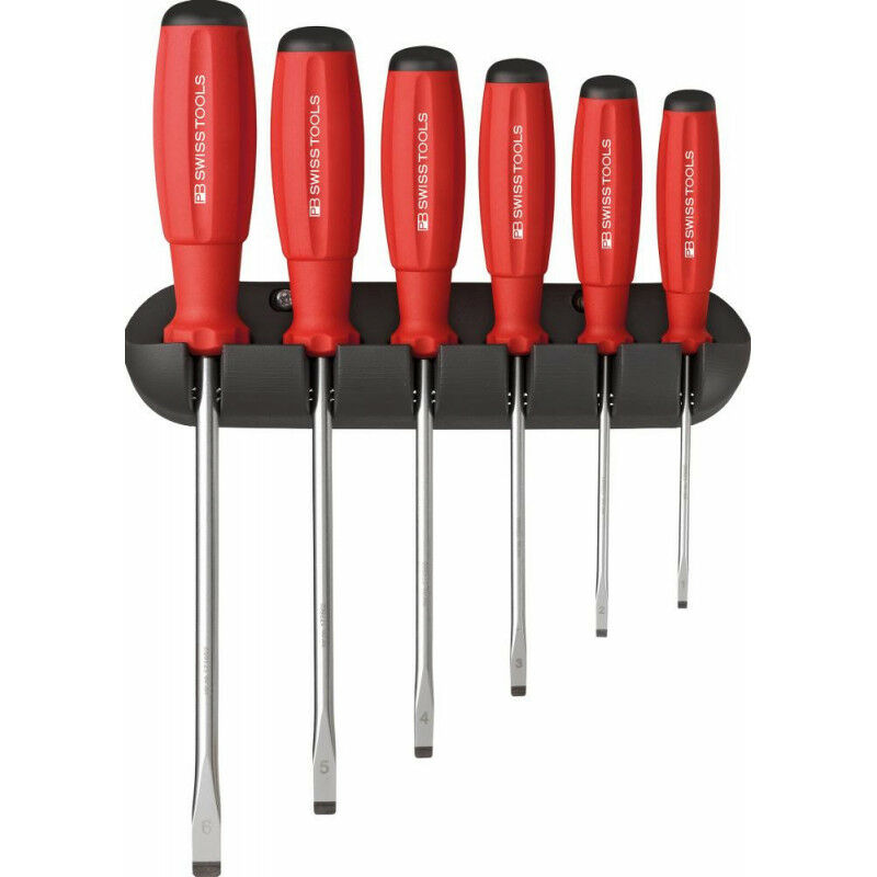 

Juego de destornilladores 6 unidades Soporte de pared im ranurado SwissGrip PB Swiss Tools