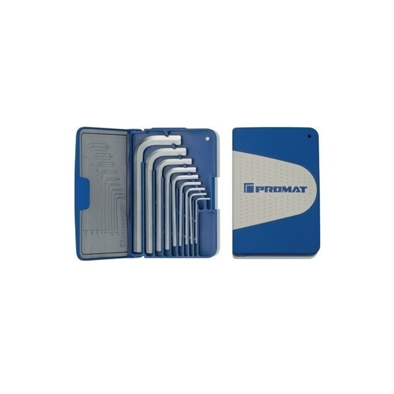 

Promat - Juego De Llaves Acodadas 9 Uds. Casete Plegable Ancho De Lla