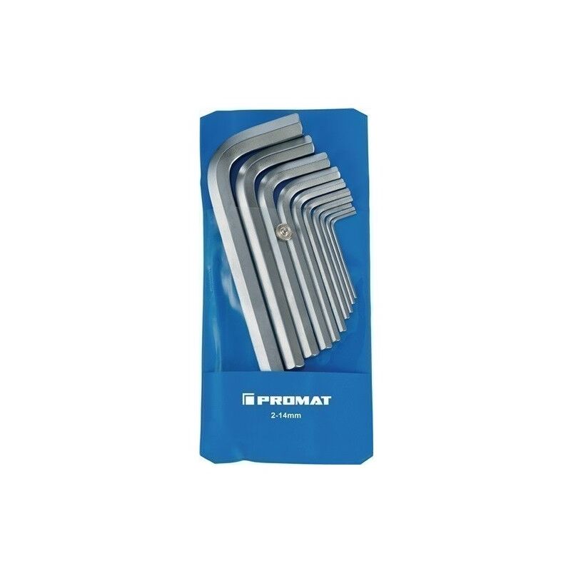 

Promat - Juego De Llaves Acodadas 10 Uds. Bolsa De Plstico Ancho De