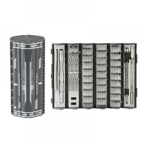 Juego de destornilladores de precisión 128 en 1, herramientas magnéticas profesionales para reparación de electrónica, portátiles, iPhones, iPads, relojes, gafas, tabletas y ordenadores.