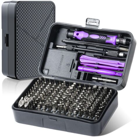Juego de destornilladores de precisión, kit de destornilladores magnéticos 170 en 1, herramienta de reparación profesional para iPhone, Mac, PC, relojes, juguetes, anteojos y otros dispositivos electr