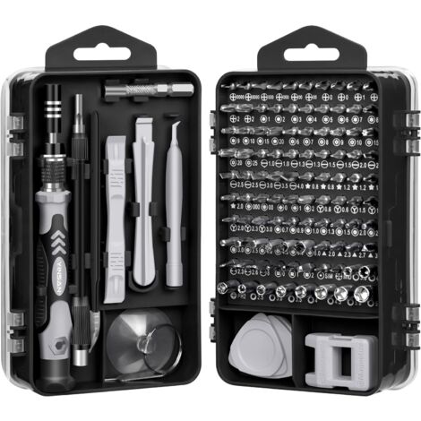 Juego de destornilladores de precisión, mini kit de destornilladores magnéticos, juego de herramientas para reparación de computadoras (PC, laptop, teléfono, gafas, Mac, smartphone, bricolaje, consola