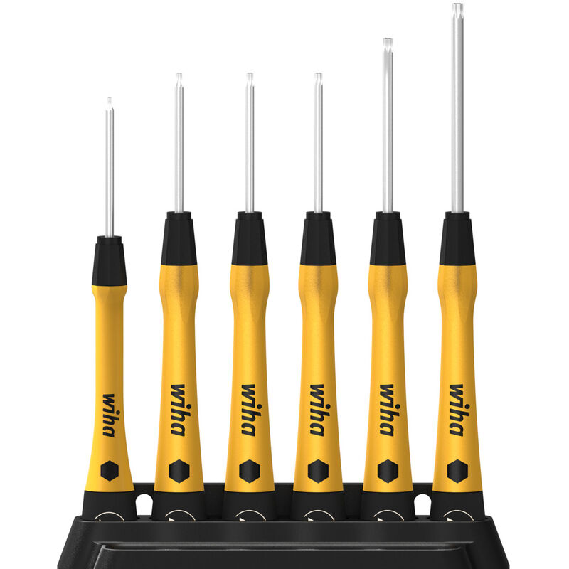 

Juego de destornilladores para mecánica de precisión 6 piezas TORX® ESD