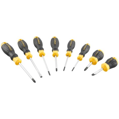 Juego de destornilladores stanley cushion grip 8 - stht167-0