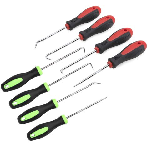 Juego de destornilladores y púas para máquina de precisión de 8 piezas, gancho de largo alcance, púa y gancho, púa y gancho de precisión, herramienta de extracción de junta tórica