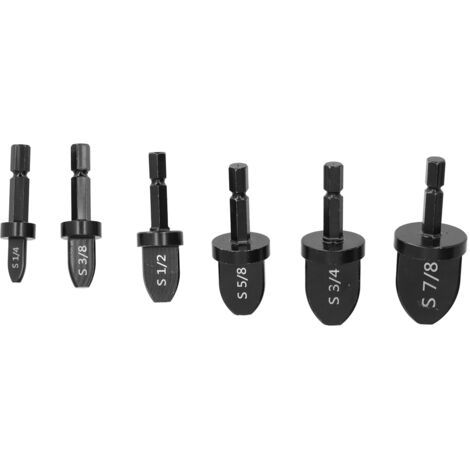 Juego de dilatadores de tubo de 6 uds, broca de mango hexagonal para tubos, accesorios de aire acondicionado