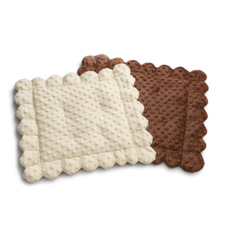 JUEGO DE DOS COJINES DE GALLETA DE 40X50 CM, ALFOMBRAS DE MINKY PARA ROEDORES Y CONEJOS