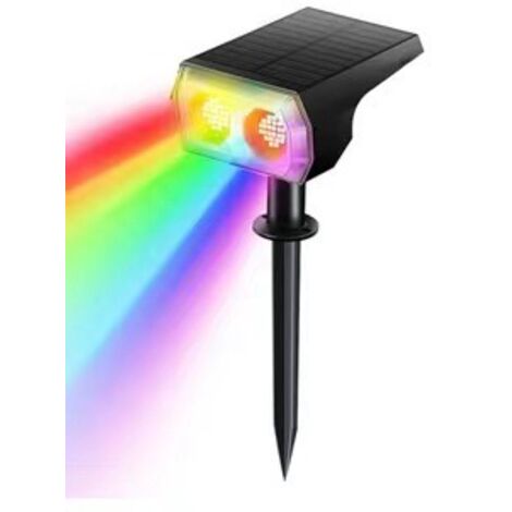 Juego de dos focos solares para exterior, focos solares LED estancos IP67, focos solares para iluminación cálida en jardines, patios, caminos, senderos