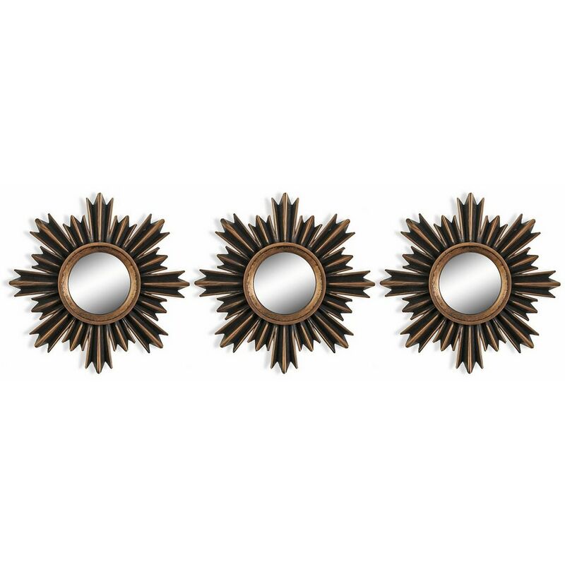 

Juego de Espejos De pared Plástico (25 x 25 cm) (3 pcs)