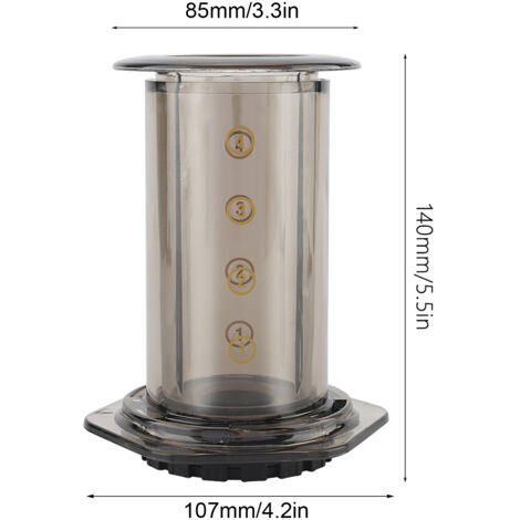 Juego de espresso con mini molinillo manual y filtros de papel – Estuche de PET resistente – 107 x 85 x 140 mm – 500 g