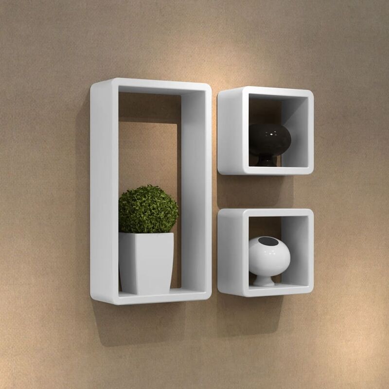 

Juego de estantes en forma de cubo 3 piezas - Blanco