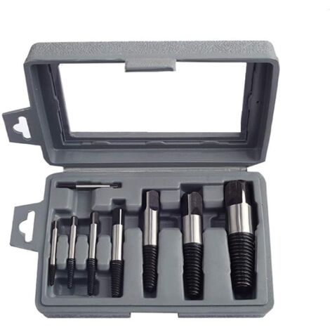 Juego de extractores de tornillos para tuberías, tornillos dañados, pernos rotos, removedor de tuberías de agua, paquete de 8