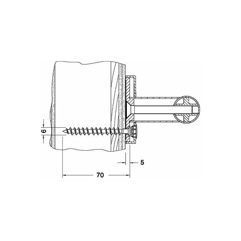 

Juego de fijación Keuco 4 Plan Care 34990, 3 tornillos para madera DIN7996-6x70 V2A - 34990000200