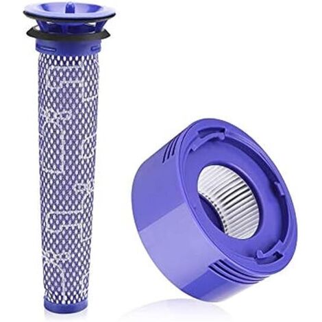 Juego de filtros de repuesto para aspiradoras Dyson V7/V8 (números de pieza 965661-01 y 967478-01)
