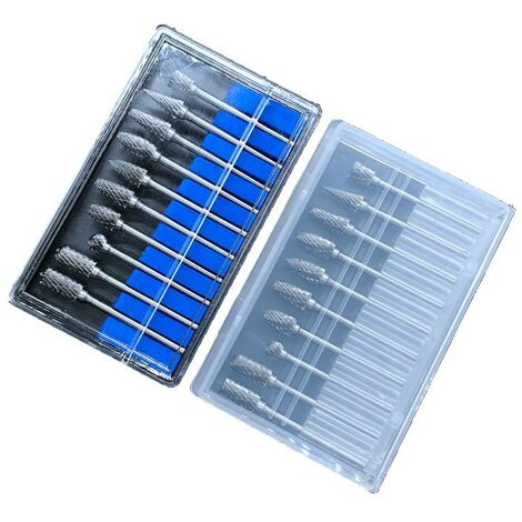 Juego de fresas rotativas de doble filo de carburo de tungsteno para herramienta rotativa, brocas de amoladora de vástago, cabezal de molienda de bricolaje, trabajo en madera y metal, grabado, taladra