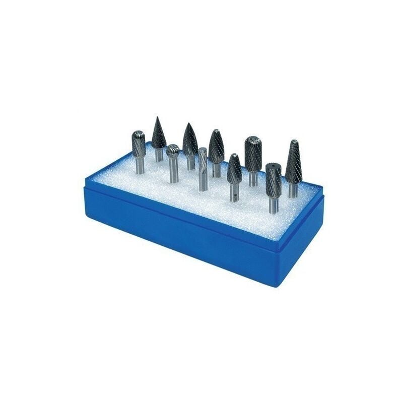 

Juego De Fresas Rotativas Dim. Vstago 6 Mm 10 Uds. Metal D