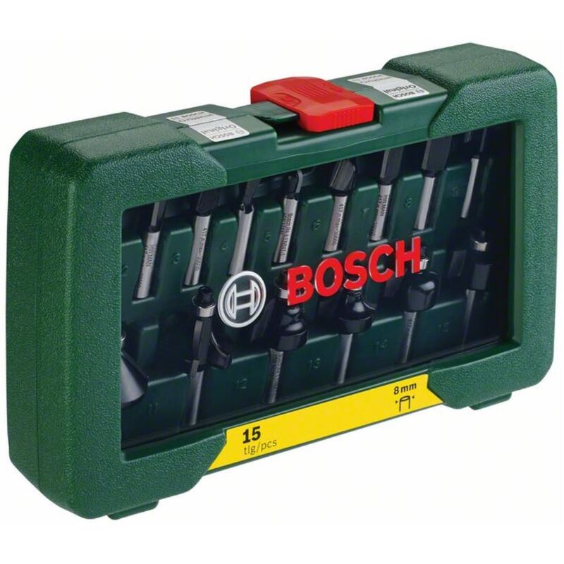 

Bosch Fräser-Set-HM. 15 piezas. Diámetro: Mango de 8 mm.