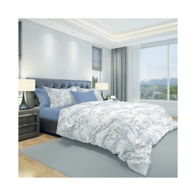 

Juego de funda nordica Eucalypto - Natura, doble - con funda nordica, funda de almohada - para cama - Multicolor en Algodon, 250 x 200 cm