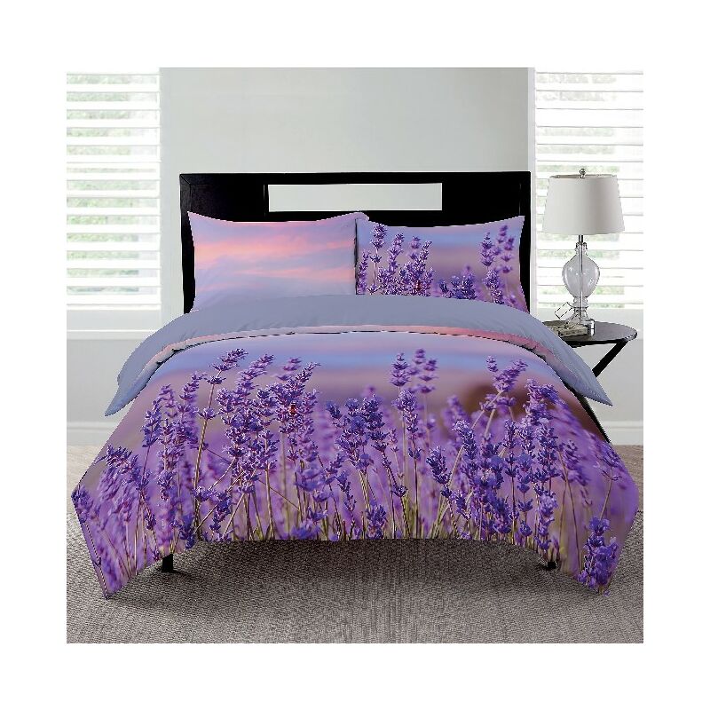 

Juego de funda nordica Lavanda - Individual - con funda nordica, funda de almohada - para cama - Multicolor en Algodon, Funda nordica 150 x 200 cm,