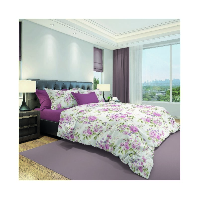 

Juego de funda nordica Rose - Natura, individual - con funda nordica, funda de almohada - para cama - Multicolor en Algodon, 150 x 200 cm