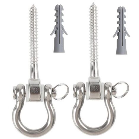 Juego de ganchos de columpio de alta resistencia M8, 180°, acero inoxidable, capacidad de 816 kg (1800 lb), para silla de saco de arena.