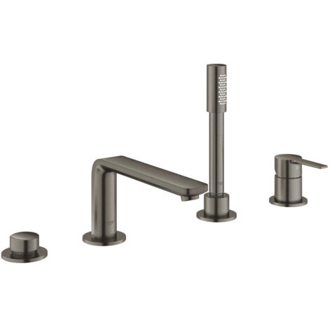 Juego de grifería de baño Grohe 4L LINEAR EH con freno de mano. Sena ha grafito cepillado