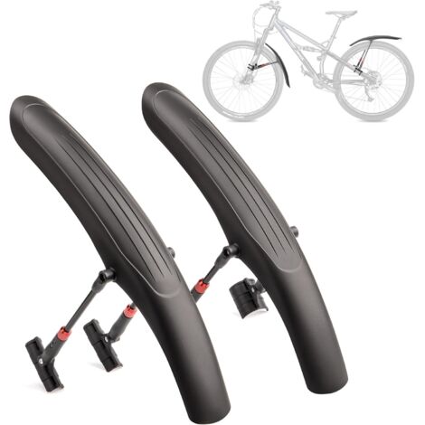 Juego de guardabarros para bicicleta, universal, de fácil extracción, protección contra salpicaduras, fabricado en plástico de alta calidad, para bicicletas de 24 a 29 pulgadas, protección contra salp