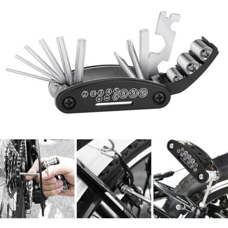 Juego de herramientas 16 en 1 para reparación de muebles y electrodomésticos, ideal para exteriores y viajes.