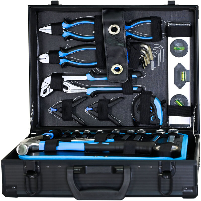 Juego de herramientas de mantenimiento de 247 piezas en un estuche, juego de herramientas básico combinado para reparaciones domésticas y generales