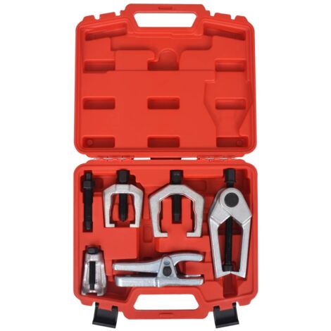 Juego de herramientas de reparación de extremo delantero, brazo extractor de rótula y varilla de amarre, mantenimiento de vehículo, 5 uds., 020004196